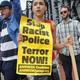 Demonstrators protest outside the Ferguson Police Department in Missouri during the National March on Ferguson Aug. 30, 2014.
Michael B. Thomas/AFP/Getty Images